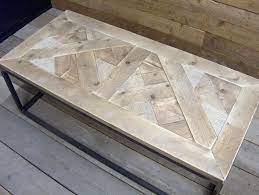 salontafel oud steigerhout mozaiek met stalen buisframe 100 60 43 20 mrt ong salontafel oude salontafels koffietafel