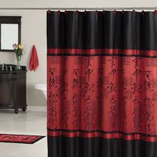 Oriental Shower Curtain Design Asian Bathroom Bathroom Decor Black Shower Curtains