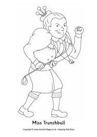 Of parents of large families death. Miss Trunchbull Colouring Page Witch Coloring Pages Roald Dahl Roald Dahl Day