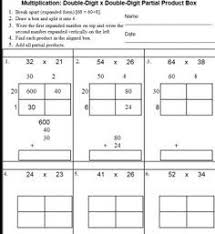 Multi Digit Multiplication Partial Product Box Worksheet V1 A Basic First Step Befor Partial Product Multiplication Multiplication Area Model Multiplication