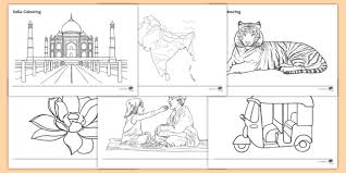 100% free ethnic wear coloring pages. India Coloring Pages Teacher Made
