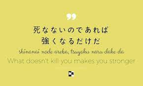 This chinese/english dictionary provides a searchable interface for the cedict dictionary originally put together by paul denisowksi. What Doesn T Kill You Makes You Stronger Japanese Quotes With English Translation Japanese Quotes Japanese Love Quotes Quotes Japanese