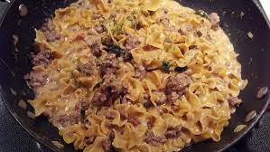 Noodles And Ground Beef Alfredo Helper Ground Beef Hamburger Alfredo Recipe Ground Beef Recipes