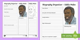 This is a day of particular significance for torres strait islander australians. Eddie Mabo Biography Worksheet Australian Resources