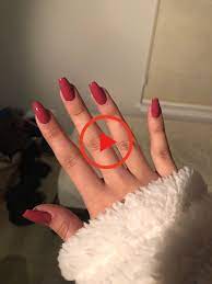 Coffin Acryl Weinrot Winter Herbstfarben Nail Extensions Acrylic Short Acrylic Nails Natural Acrylic Nails