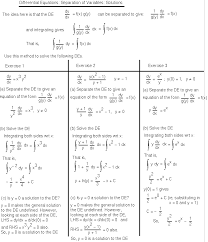 Portance of separation of variables for the derivation of physically significant special function identities. Differential Equations Math100 Revision Exercises Resources Mathematics And Statistics University Of Canterbury New Zealand