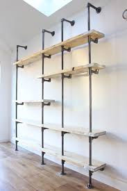 Echafaudage Et Acier Fonce Tuyau Mural Et Plancher Par Inspiritdeco Muebles De Tubo Estantes De Tubos Bricolaje Para El Hogar