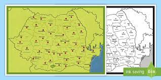 Moldova, ucraina, ungaria, serbia, bulgaria si marea neagra. Harta Romaniei JudeÈ›ele È™i ReÈ™edinÈ›ele De JudeÈ› PlanÈ™Äƒ Cu Diferite