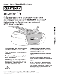 Craftsman 54985 Owners Manual Manualzz Com