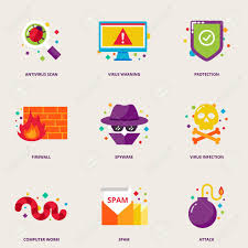 Keep reading to learn how to remove a virus from your laptop, pc, or mac, or let our free tool take care of the how do i detect a virus on a windows pc? Computer Virus Vektor Icons Gesetzt Antivirus Scan Warnung Schutz Firewall Spyware Infektionen Wurmer Spam Angriff Lizenzfrei Nutzbare Vektorgrafiken Clip Arts Illustrationen Image 52471007