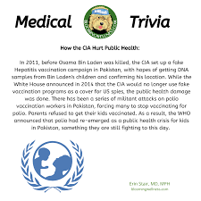 Get the latest news and education delivered to your inb. Medical Trivia How The Cia Hurt Public Health Blooming Wellness