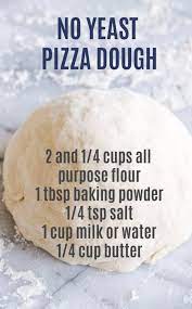 No Yeast Pizza Dough Recipe Bread Recipes Homemade Quick Easy Pizza Dough Easy Pizza Dough