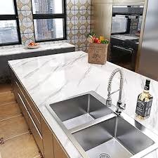 Amazon.com: Yenhome Papel de contacto de mármol blanco de 200 x 30 pulgadas, papel tapiz de mármol para encimera de cocina, papel tapiz autoadhesivo extraíble, papel de contacto de granito impermeable para gabinetes de baño: Herramientas y... - Amazon.com