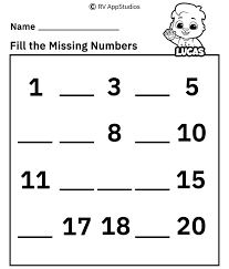 All kids like to play with their sisters and brothers and do fun stuff. Free Printable Worksheets For Kids Missing Number Worksheets 1 20