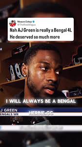 AJ Green signed a one-day contract with Cincinnati in 2022 to retire as a  Cincinnati Bengal, “I wanted to play my whole career in Cincinnati,” he  said. “It didn’t work out that way. But I was here for ...