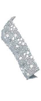 Discover diamond bracelets, charm bracelets and stackable bangles in silver and 18k gold. Tiffany Paper Flowers Wide Diamond Bracelet In Platinum Joalheria Joias