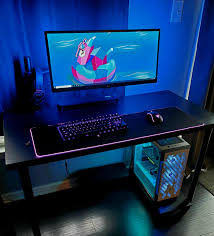 Just Finished My New Pc Build Tips For My Little Setup Gaming Pc Build Computer Setup Pc Setup