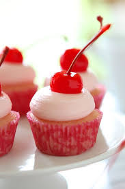 Add a little food coloring here too if you want. Cherry Almond Cupcakes Cupcake Cakes Almond Cupcakes Eat Cupcakes