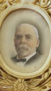 Antique Miniature Portrait Painting of Gentleman 1800s Named Sitter