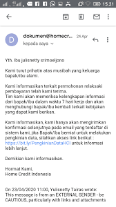 Cara mengirim lamaran lewat email yang baik dan benar. Ancaman Tindakan Hukum Dari Home Credit Yang Tidak Merespon Permohonan Restrukturisasi Cicilan Media Konsumen
