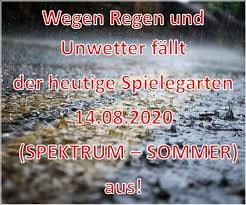 Im übergangsbereich dieser luftmassen gibt es heute in einem streifen von. Spektrum Sommer Fallt Wegen Unwetter Heute 14 08 2020 Aus Jugendhaus Spektrum Schwenningen