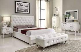 Interior Bedroom Designs Ideas Including White Bed With Grey Pillow White Floor G White Bedroom Set Furniture Bedroom Furniture Design White Leather Bedroom