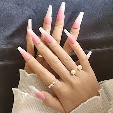 Sparkly oval white acrylic nails designs. Vaveah 24 Pcs Matte Press On Nails Coffin With Glue Extra Long Matte Ninthavenue Europe