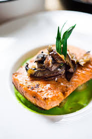 Pan Seared Steelhead W Mushrooms New Potatoes Truffled Spring Pea Sauce Feasting At Home Trout Recipes Spring Peas Seafood Recipes