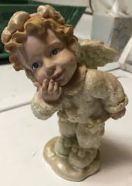 Vtg. Collectible Angel W Hand On Face 6” Tall 1994 Figurine