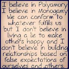 Some people are polyamorous… which means, simply, a person who has open sexual or romantic relationships with more than one person at a time. Be It Polyamory Or Monogamy Just Be True And Happy Post From The Awesome Kimchicuddles Pind Polyamory Quotes Polyamory Polyamory Relationships