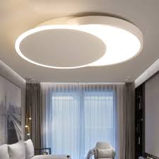 Choosing ceiling lighting fixtures is one of the most important decisions in any lighting design. Circle Flush Mount Lighting Contemporary Acrylic Led Living Room Lighting Fixture In White Beautifulhalo Com
