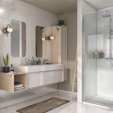Meuble Simple Vasque L 120 X H 32 X P 48 Cm Effet Chene Naturel Neo Frame Salle De Bains Moderne Meuble Salle De Bain Leroymerlin Salle De Bain