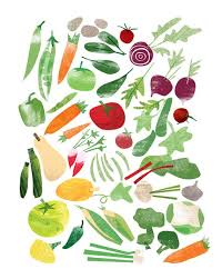 Fruits And Vegetables Prints Set Of 2 8 X 10 Etsy In 2020 Vegetable Illustration Vegetable Prints Prints