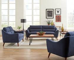 The more common color treatments use popping pastel colors, warm earth tones, and sometimes even energizing neon. Gano Mid Century Modern Sofa In Navy Blue Coaster Furniture 509514