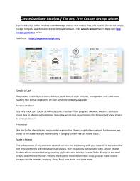 Check spelling or type a new query. Create Duplicate Receipts The Best Free Custom Receipt Maker
