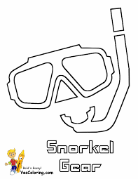 Boys snorkeling coloring page template. Snorkels Coloring Pages Coloring Home