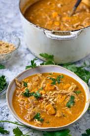 West African Peanut Stew With Chicken L Panning The Globe Recipe In 2020 Peanut Stew Stew Chicken Recipe African Peanut Stew