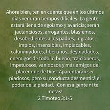 This page is automatically generated based on what facebook users are interested in, and not affiliated with or endorsed by anyone associated with the topic. 2 Timoteo 3 1 5 Nueva Version Internacional Nvi Tiempos Dificiles Avaricia Dios Es Fiel