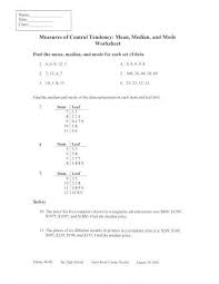 Measure Of Central Tendency Worksheet Measures Of Central Tendency Mean Median And Mode Worksheet In 2020 Central Tendency Worksheet Template Worksheets