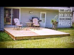 Backyard pool deck that your family can enjoy for years. Diy Deck Time Lapse Building A Ground Level Deck Youtube