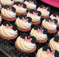 24 Sets Of Minnie Mouse Inspired Cupcake Toppers Cup Cake Toppers Gum Paste Fondant Cupcake Topper Minnie Mouse Cupcake Cake Minnie Cupcakes Minnie Mouse Cupcakes