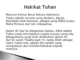 Dalam konsep islam, tuhan disebut allah (bahasa arab: Konsep Ketuhanan Dalam Islam