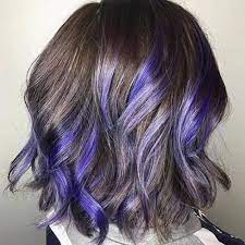 Hairstyle Trends 30 Examples Of Purple Highlights To Show Your Colorist Photos Collecti Purple Hair Highlights Purple Highlights Blonde Hair Kids Hair Color