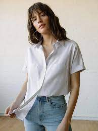 Short Sleeve Box Top Button Down Outfit Short Sleeve Linen Shirt Short Sleeve Shirt Outfit