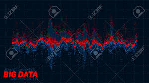 Vector Abstract Financial Big Data Graph Visualization Stock