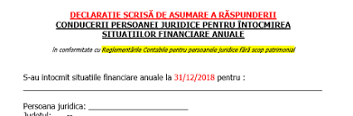 În ceea ce privește raportul administratorilor, am citit și raportăm dacă acesta a fost întocmit, în toate aspectele semnificative, în conformitate cu informațiile prevăzute la. Dosar BilanÈ Ong La 31 12 2018 Model DeclaraÈie Pe Propria RÄspundere A Persoanei Care Are ObligaÈia Gestionarii EntitÄÈii 2019 Cabinetexpert Ro Blog Contabilitate