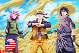Naruto anime poster for sale. Sasuke Naruto Sakura 36 X 24 Large Wall Poster Print Fan Art Anime 01 Ebay