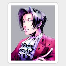 The resolution of image is 487x541 and classified to ace card, ace of spades. Miles Edgeworth Ace Attorney Edgeworth Aufkleber Teepublic De