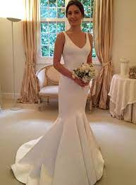 Noiva Por Wanda Borges Satin Bridal Gowns Inexpensive Wedding Dresses Backless Wedding Dress