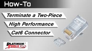 It is soldering the wires to the connector at a finish. How To Terminate A Two Piece High Performance Cat6 Connector Youtube